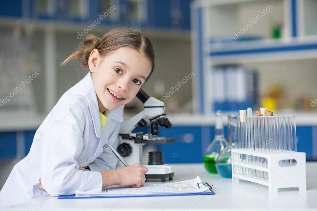 Little girl scientist