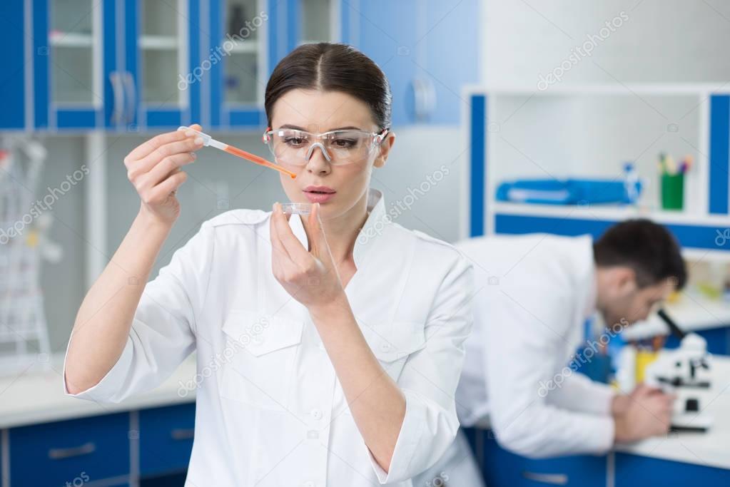 scientist working in lab