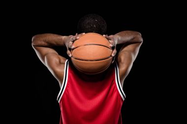 Basketball player with ball  clipart
