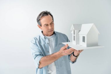 man with house model clipart