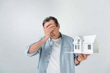 man with house model clipart