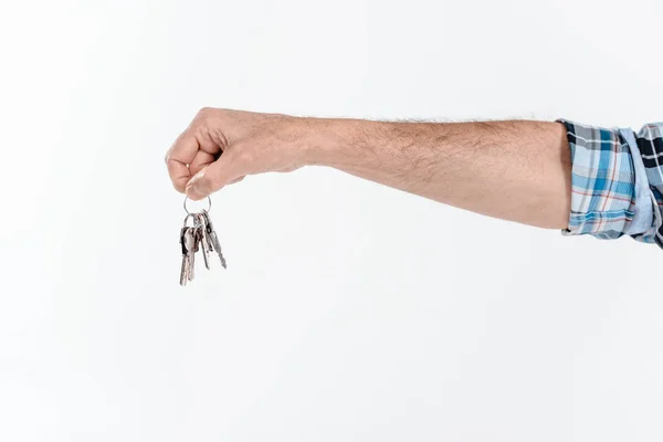 Hand holding keys — Stock Photo, Image