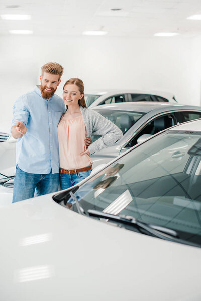 couple in dealership salon  