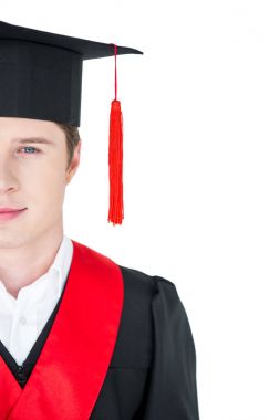 Young man in mortarboard  clipart