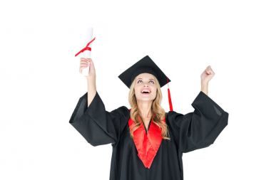 Öğrenci holding diploma 
