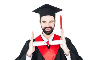 Öğrenci holding diploma 