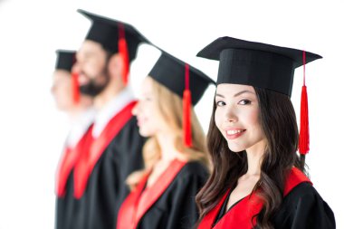 Öğrenci mezuniyet Cap diploması ile