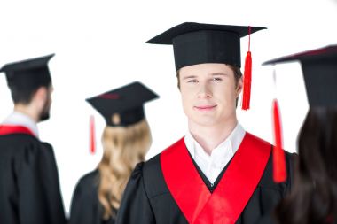student in graduation cap 