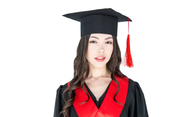 Młoda kobieta w graduacyjnej — Zdjęcie stockowe