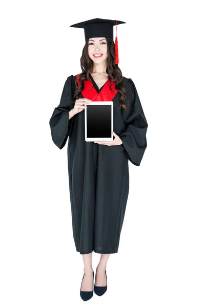 Dijital tablet ile öğrenci — Stok fotoğraf