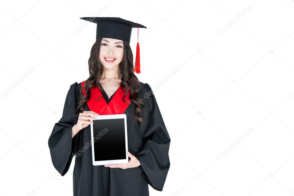 Student with digital tablet 