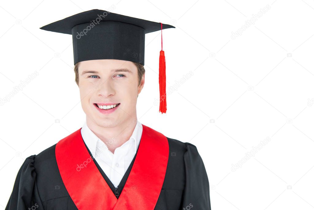 Young man in mortarboard 