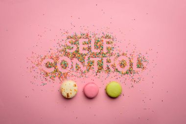 Self control lettering from sweets  clipart