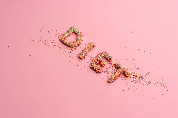 Word diet from sweets — Stock Photo, Image