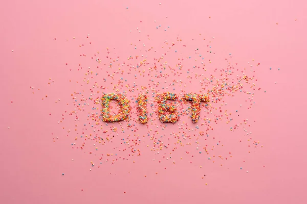 Slovo dieta od sladkosti — Stock fotografie zdarma