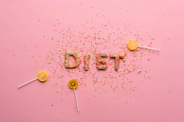 Słowo dieta od słodyczy — Darmowe zdjęcie stockowe