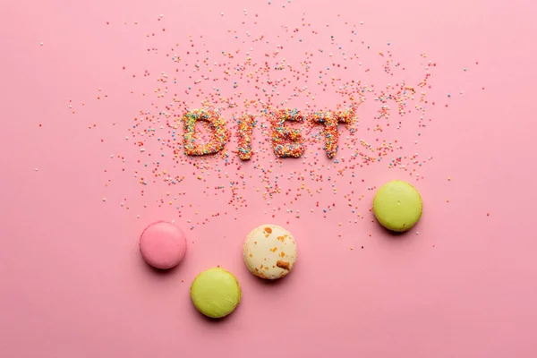 Слово диета из сладостей — стоковое фото