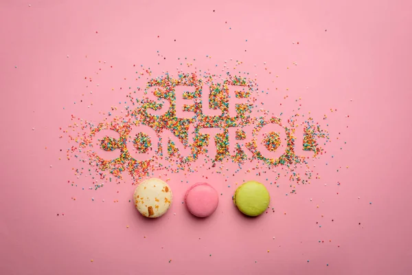 Self control lettering from sweets — Stock Photo, Image