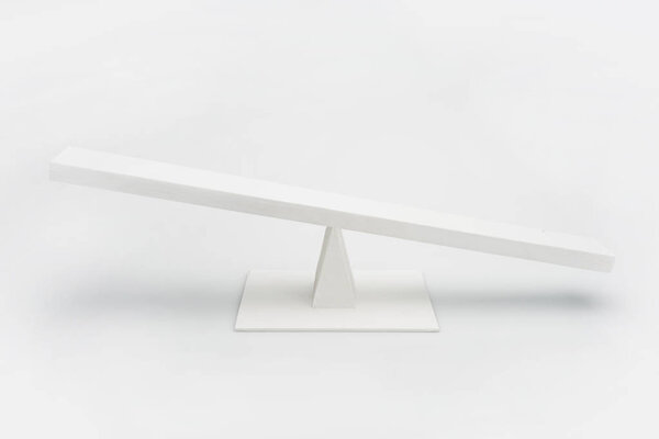 White wooden seesaw 