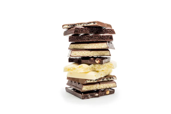 Piezas de chocolate dulce —  Fotos de Stock