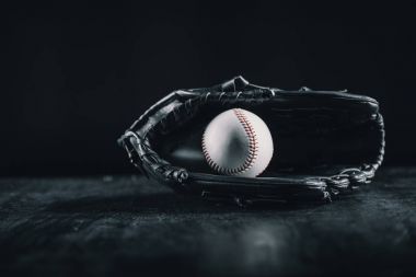 Baseball glove and ball 