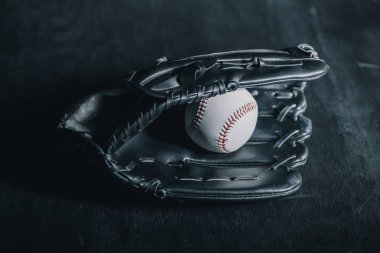 Baseball glove and ball  clipart