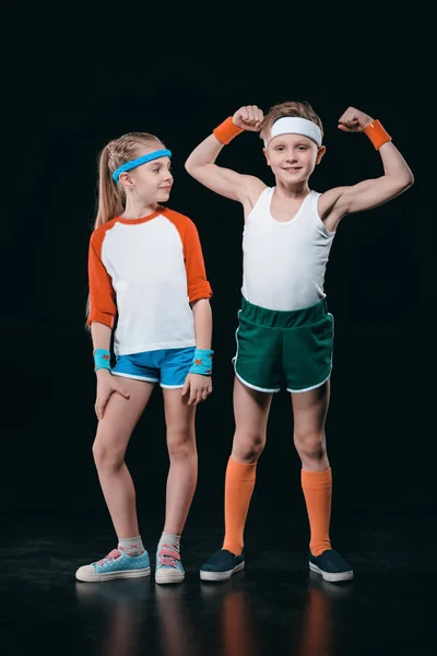 Sporty boy and girl — Stock Photo, Image