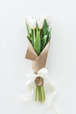 light pink tulips bouquet clipart