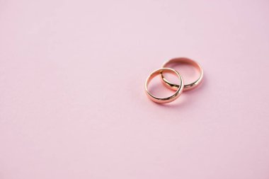 Golden wedding rings clipart