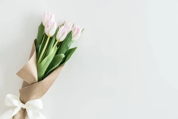 Jasny różowy tulipany bukiet — Zdjęcie stockowe