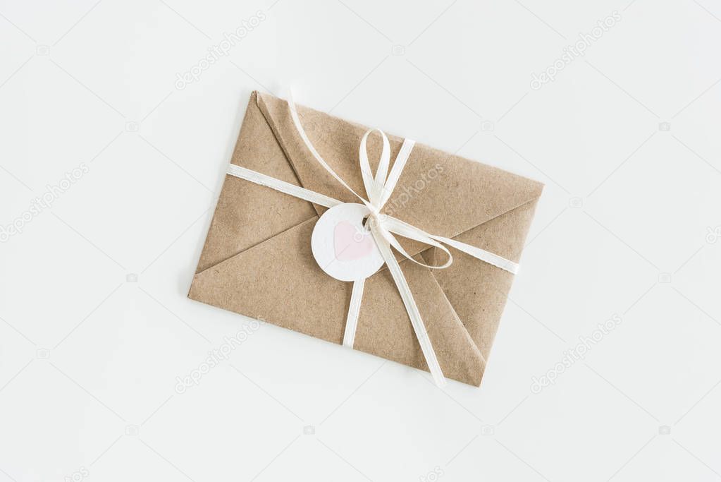 kraft envelope with heart  