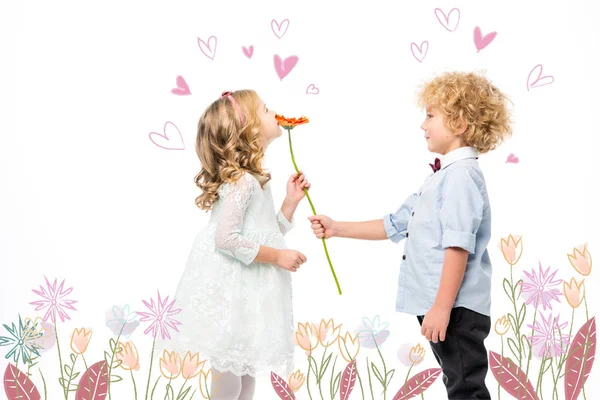 Happy young boy and girl — Stock Photo, Image