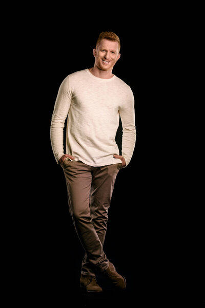 handsome redhead man