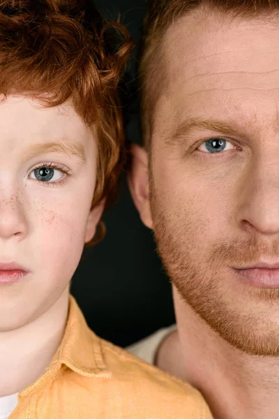 Kızıl saçlı baba ile oğlu — Stok fotoğraf