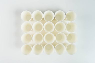 Set of plastic cups  clipart