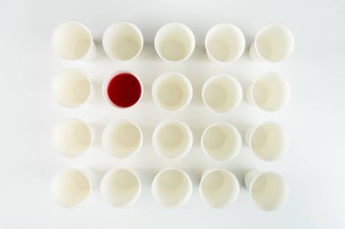 Set of plastic cups  clipart