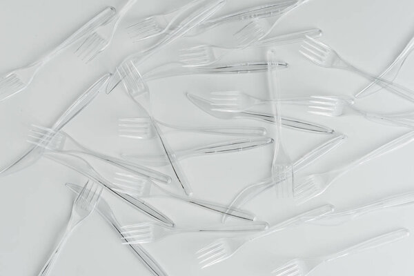 various plastic cutlery