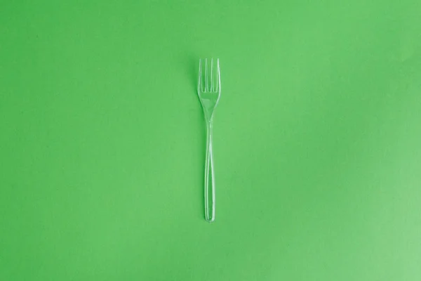 Disponibel plast gaffel — Stockfoto