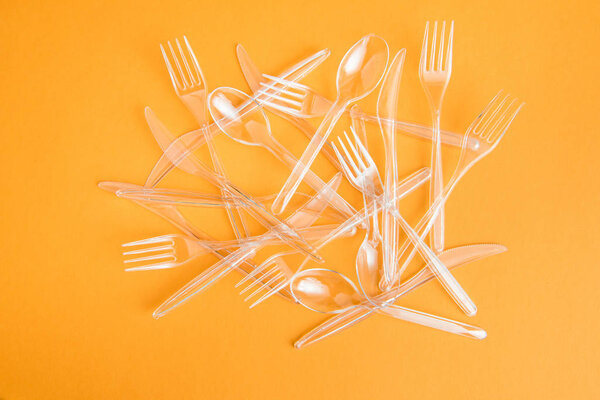 various plastic cutlery