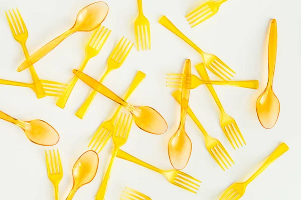 Berbagai sendok garpu plastik — Foto Stok Gratis