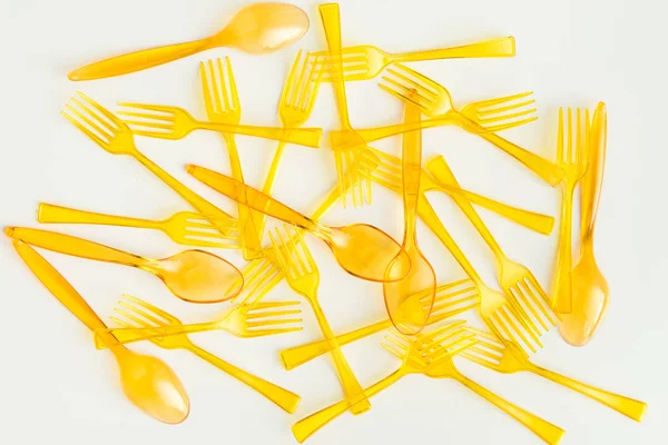 Various plastic cutlery — Stock Photo, Image