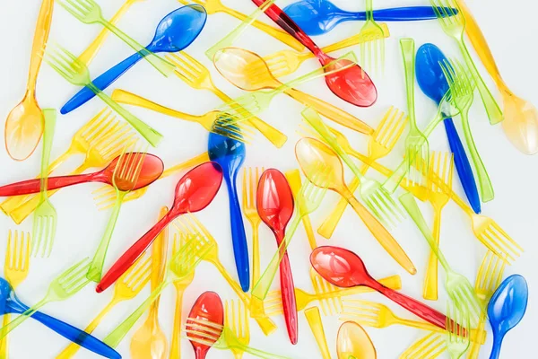 Various plastic cutlery — Stock Photo, Image