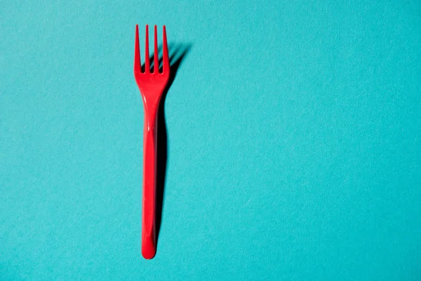 Disposable plastic fork — Stock Photo, Image