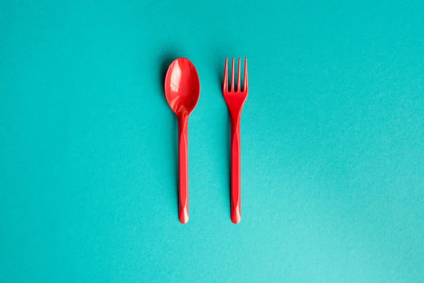 Various plastic cutlery — Stock Photo, Image