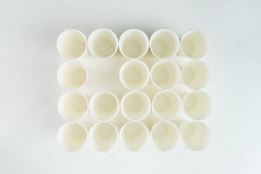 Set of plastic cups 