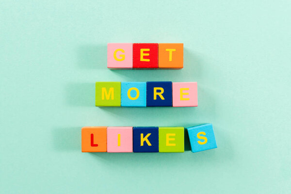 colorful cubes with text