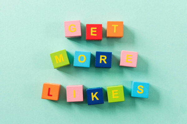 colorful cubes with text