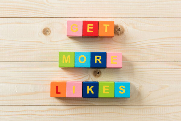 colorful cubes with text