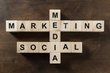 social media marketing word clipart