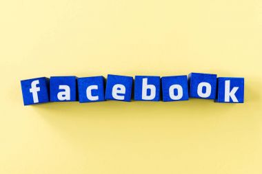 facebook logo made from cubes clipart